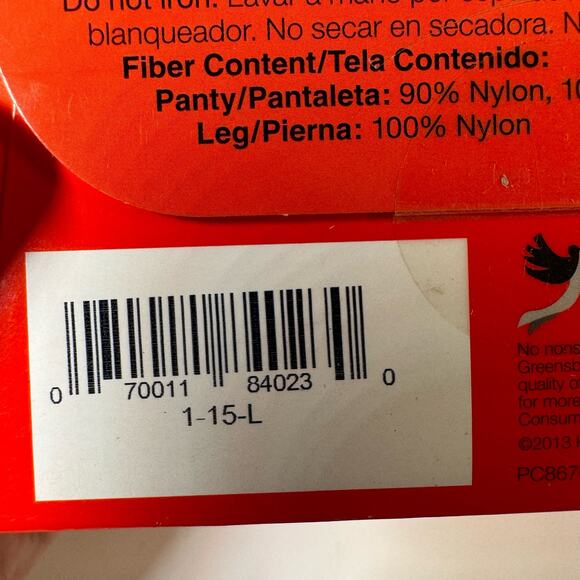 No Nonsense Regular Reinforced Leg Tan Size Plus 1 Pair Made in USA BRAND NEW - Picture 4 of 9